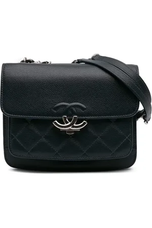 CHANEL Bolso de hombro Box Flap mini acolchado de cuero caviar 2017-2018