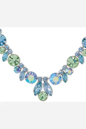Susan Caplan Collar Weiss con piedras tornasoladas 1970