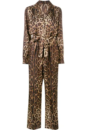 Dolce & Gabbana Jumpsuit con estampado de leopardo