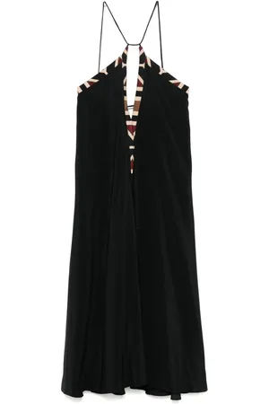 VOLANTIS Vestido midi a rayas