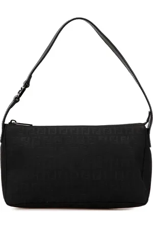 Fendi Bolso de hombro Pochette de lona con motivo de monograma Zucchino característico 2000-2010