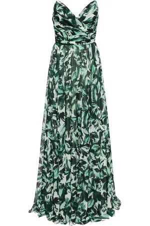 Amsale Vestido strapless estampado