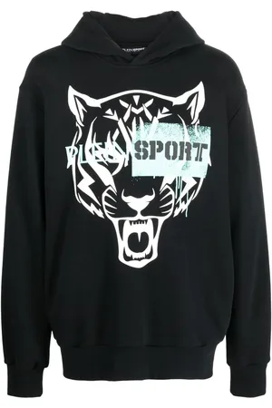 Philipp Plein Hoodie con motivo de tigre y manga larga