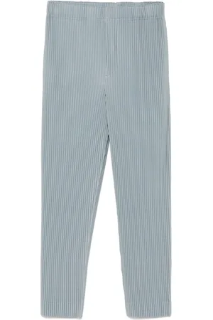 Issey Miyake Pantalones rectos con pinzas
