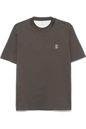 Brunello Cucinelli Playera con logo estampado
