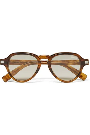 Ermenegildo Zegna Lentes de sol con armazón redonda