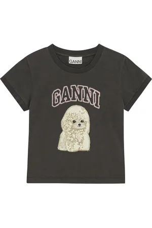 Ganni Playera con logo estampado
