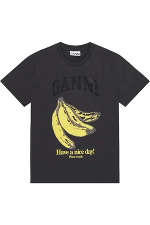 Ganni Playera con bananas estampadas
