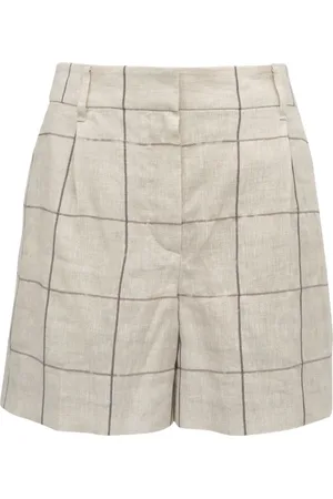 Brunello Cucinelli Shorts con cuadros estampados