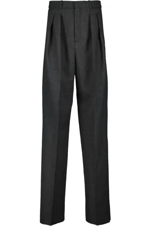 Saint Laurent Pantalones con dobladillo vuelto