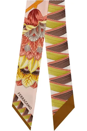 Salvatore Ferragamo Mascada de seda con estampado