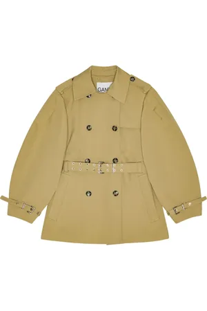 Ganni Gabardina con mangas farol