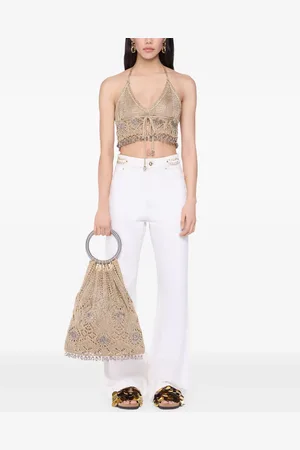 Paco rabanne Tote de crochet con detalles de cuentas