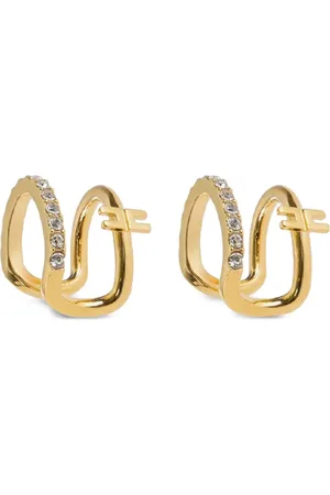 Elisabetta Franchi Arete ear-cuff con detalles de strass