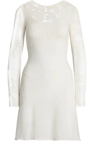 Ralph Lauren Vestido corto con bordado de encaje