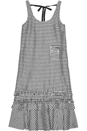 Ganni Vestido con motivo de cuadros gingham