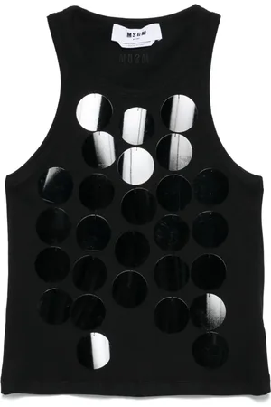 Msgm Top con aplique de lentejuelas