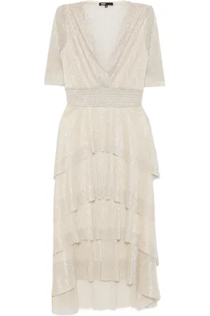 Maje Vestido midi con volantes