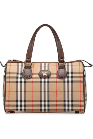Burberry Bolso shopper de lona con motivo de cuadros Haymarket 20st Century