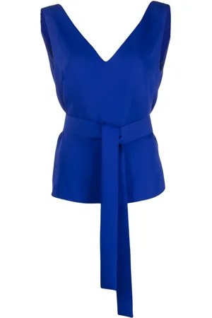 P.A.R.O.S.H. Blusa sin mangas con moño en la cintura