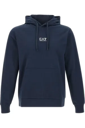 EA7 Sudadera de algodón stretch con capucha
