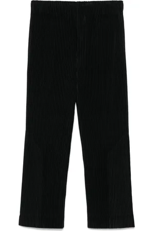 Issey Miyake Pantalones rectos con pinzas