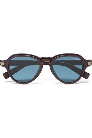 Ermenegildo Zegna Lentes de sol con armazón redonda