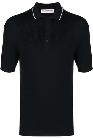 Orlebar Brown Playera tipo polo tejida