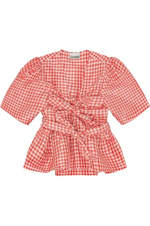 Ganni Blusa con moño en el cuello