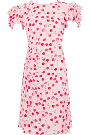 Mar De Margaritas Vestido corto con cerezas estampadas