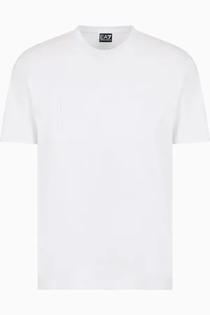 EA7 Playera con logo en relieve