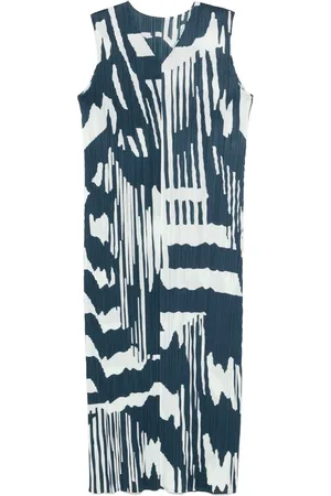 PLEATS PLEASE ISSEY MIYAKE Vestido midi con estampado abstracto