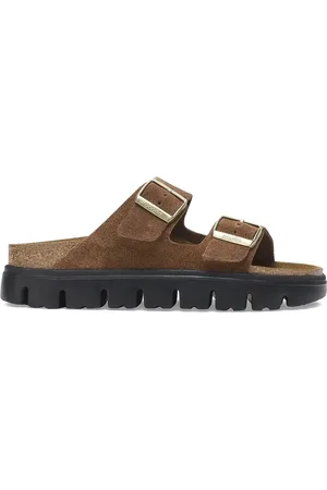 Birkenstock Sandalias Arizona de gamuza con doble hebilla