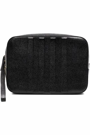 Thom Browne Neceser con motivo 4-Bar en relieve