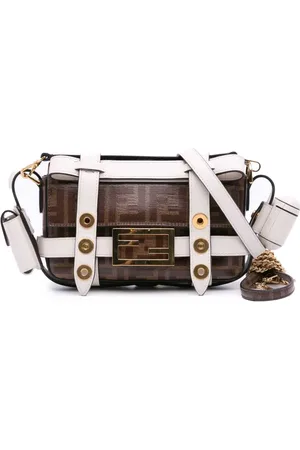 Fendi Bolso satchel Baguette con motivo del monograma Zucca característico con acabado esmaltado 2010-2025