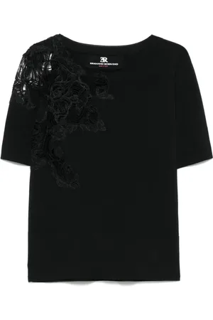 ERMANNO SCERVINO Camiseta con aplique de encaje