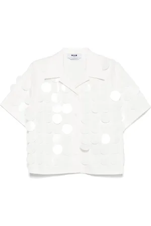 Msgm Camisa bordada con lentejuelas