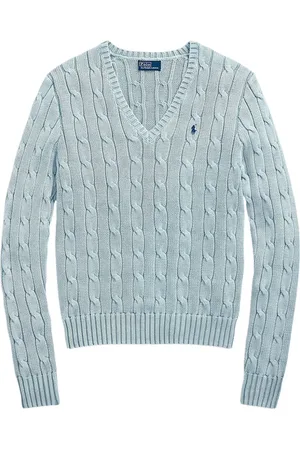 Ralph Lauren Suéter en tejidos de ochos con cuello en V