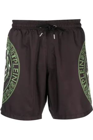 Philipp Plein Shorts de playa con logo estampado