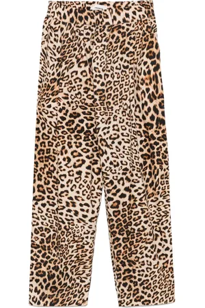A PAPER KID Pantalones con estampado de leopardo