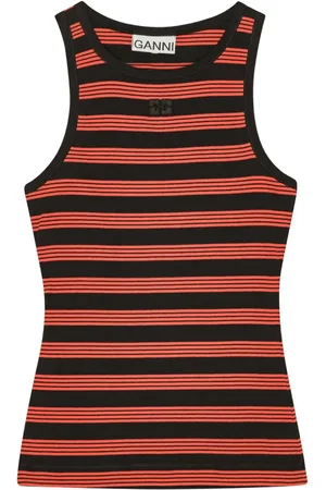Ganni Camiseta con rayas estampadas