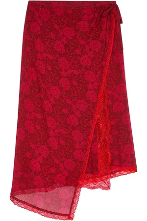 DRIES VAN NOTEN Falda midi con diseño cruzado