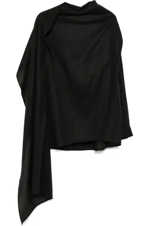QASIMI Camisa traslúcida drapeada