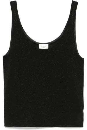 Saint Laurent Top tejido de lurex