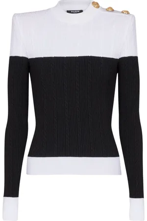 Balmain Suéter con diseño de dos tonos