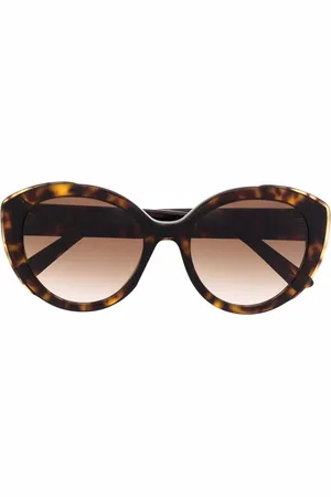 Prada Lentes de sol cat eye con efecto de carey
