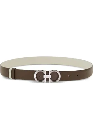 Salvatore Ferragamo Cinturón Gancini reversible con diseño ajustable