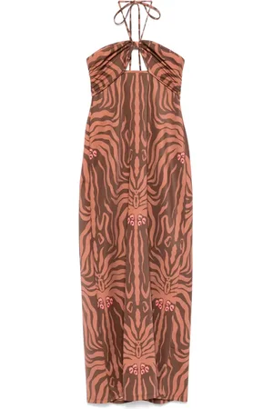 JOHANNA ORTIZ Vestido midi Jungle Palms