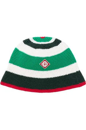 Casablanca Gorro de pescador de crochet con aplique del logo