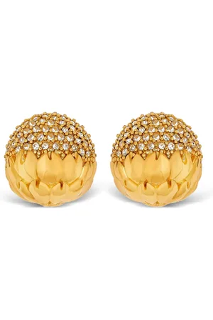 Oscar de la Renta Aretes con detalles de cristal